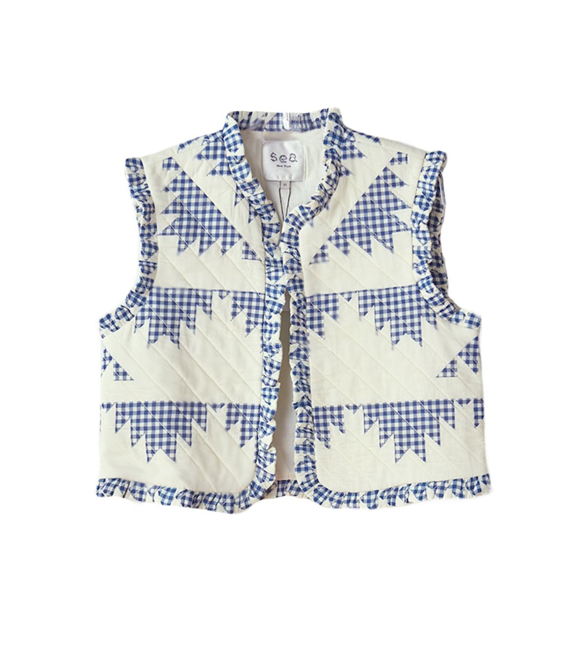 Sea NY Gloucester Gingham Quilted Vest - Multi | Garmentory