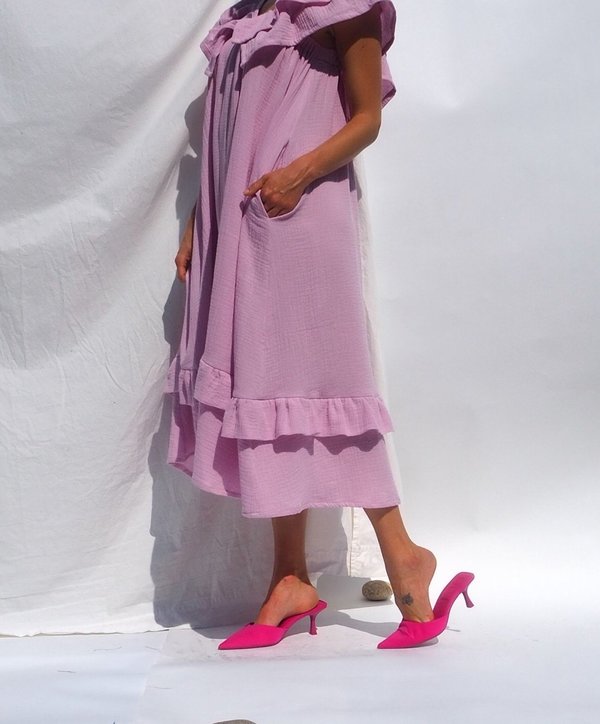 M E C L A Milly Dress Lilac Garmentory