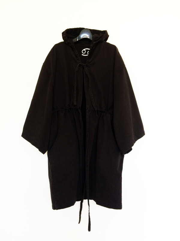 69 Denim Boxing Robe Black Garmentory