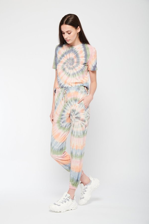 Raquel Allegra Tracker Pant - Pastel Spiral Tie Dye Raquel Allegra Tracker Pant - Pastel Spiral Tie Dye