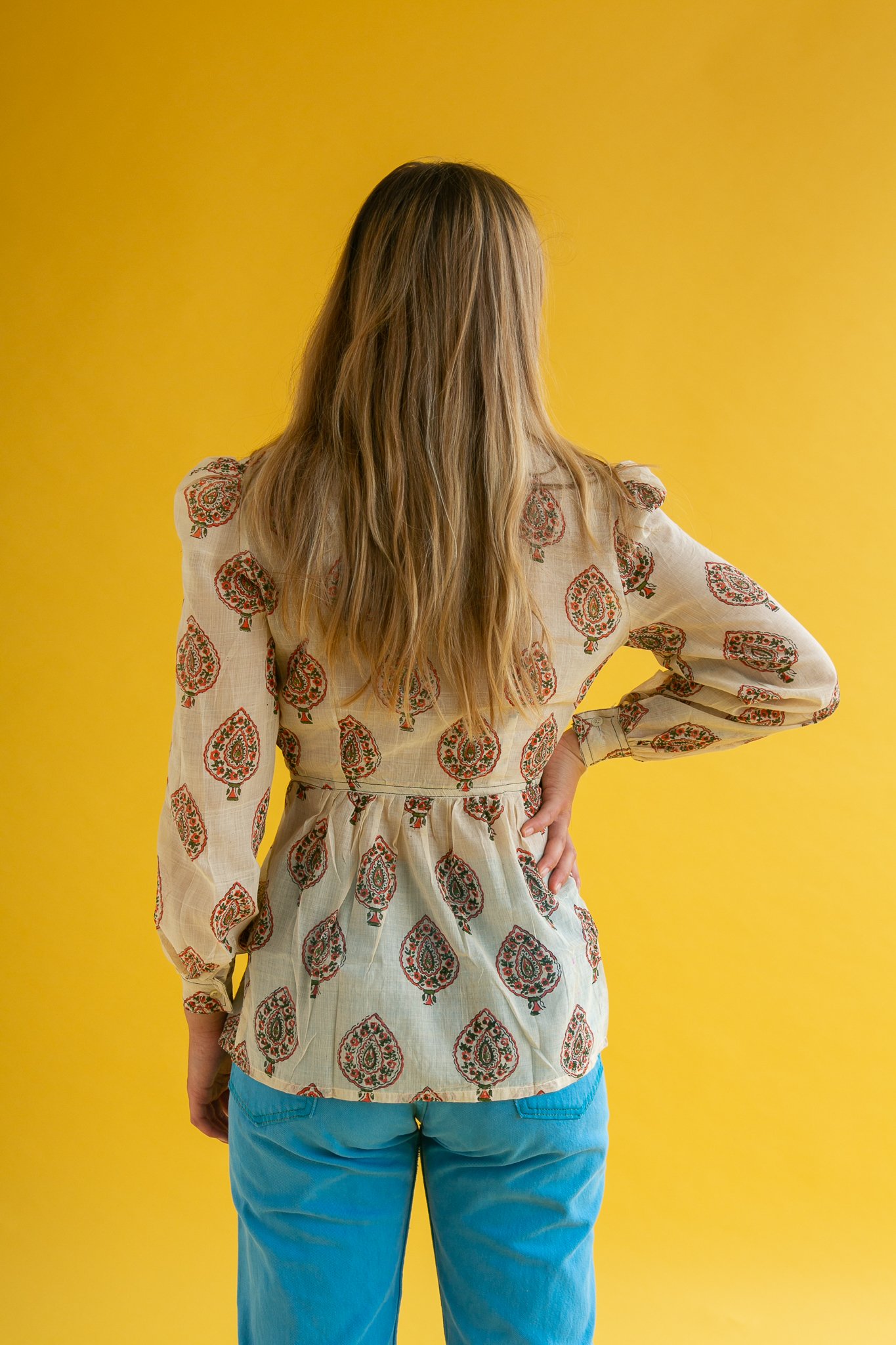 Vintage 1970s Gauze Indian Blouse Garmentory