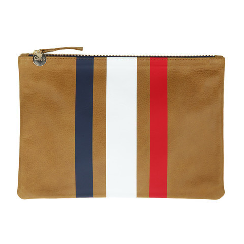 Clare V. Flat Clutch Stripe Nubuck Clare V. Flat Clutch Stripe Nubuck