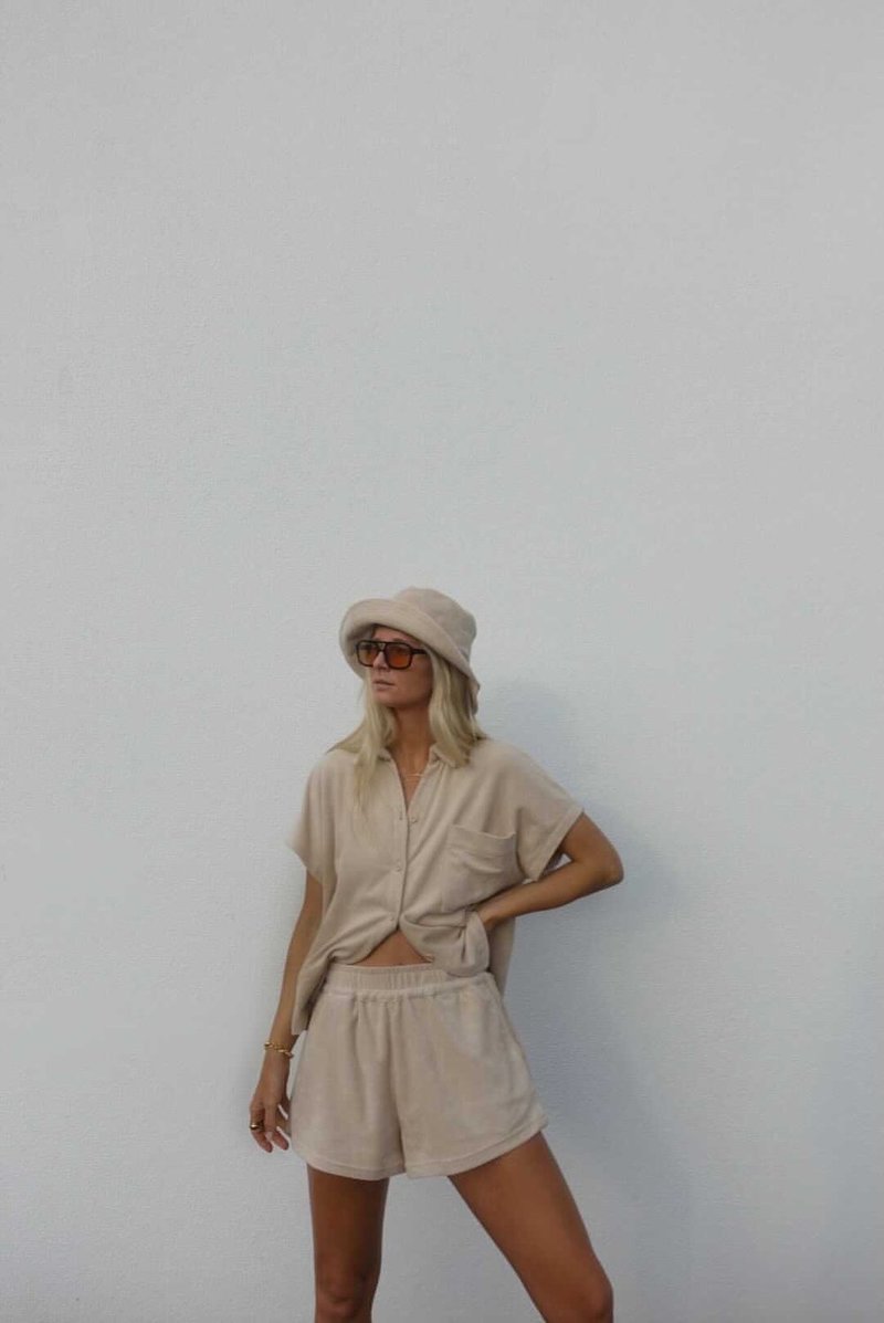 Araminta James Terry Bucket Hat - Biscuit