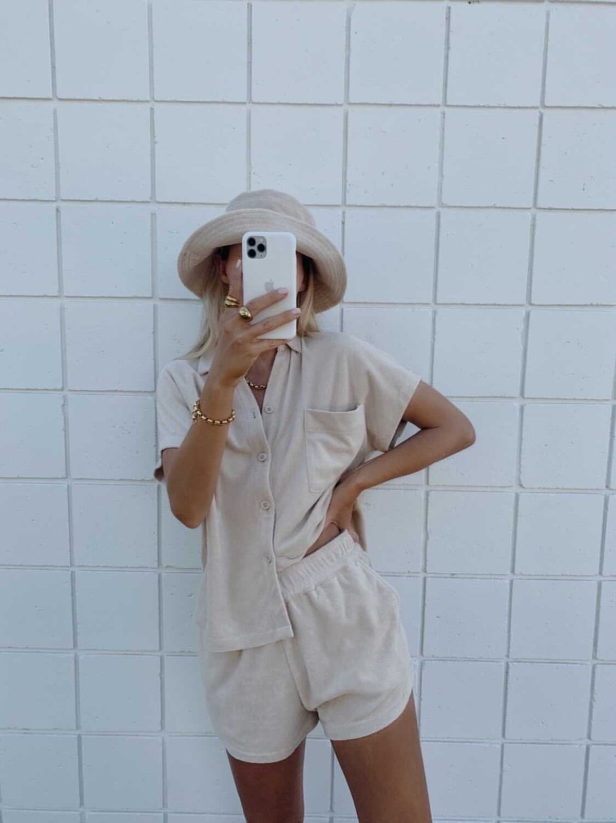 Araminta James Terry Bucket Hat - Biscuit - Image 4 of 5