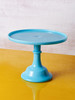 Mosser Glass Milk Glass Cake Stand - Blue  - Thumbnail 1