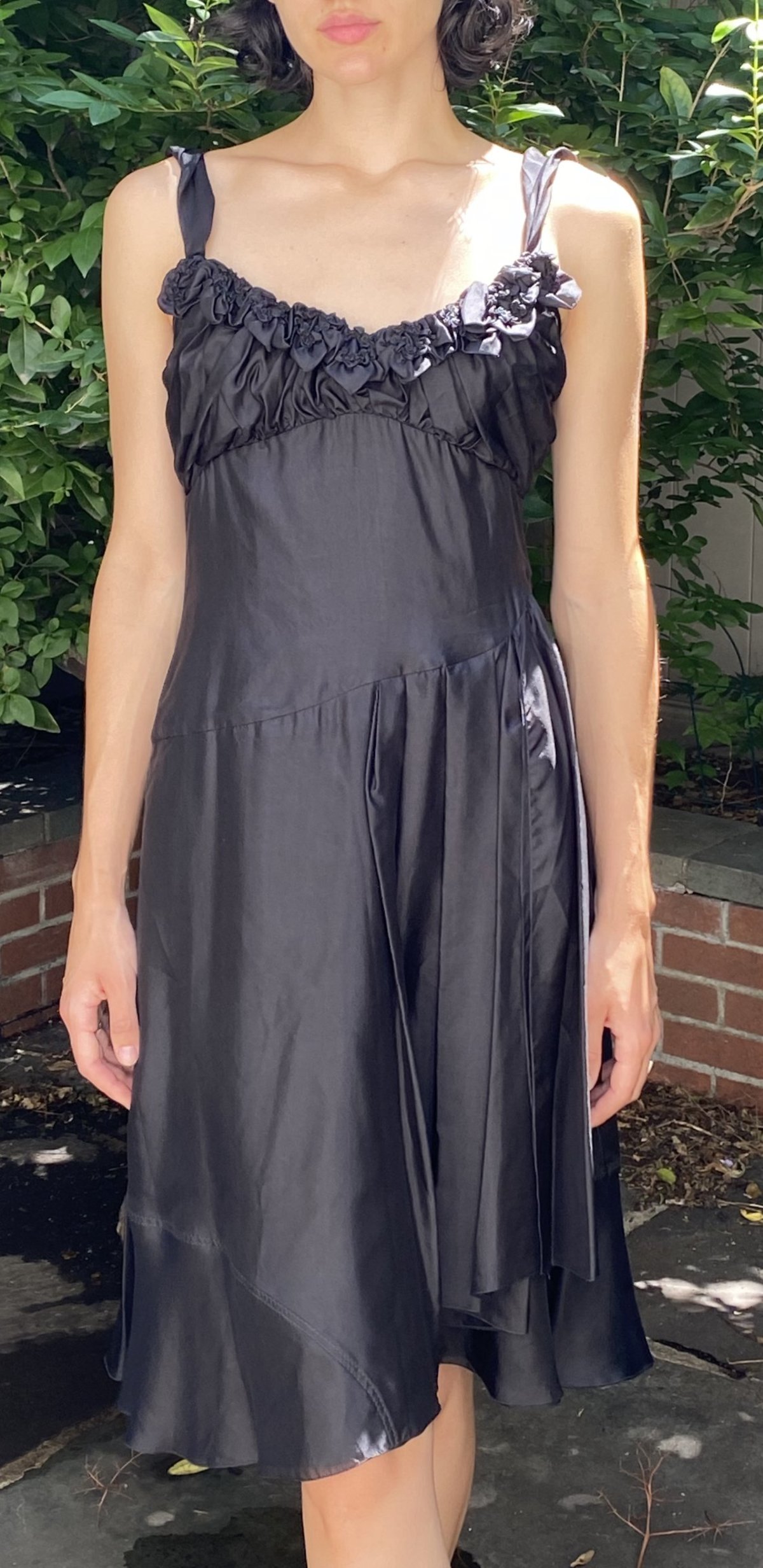 Vintage Celine Silk Dress Black Garmentory