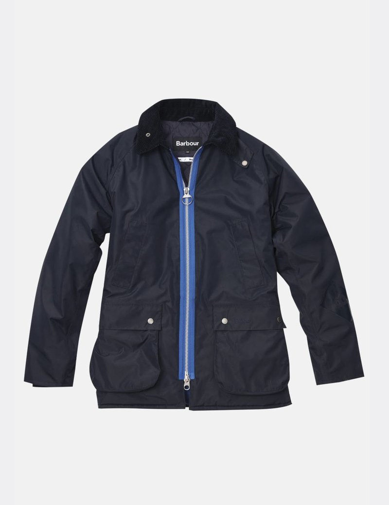 Barbour x Wood Wood Kilde Wax Jacket - Navy Blue | Garmentory