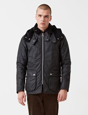 Barbour x Wood Wood Souter Wax Jacket - Black | Garmentory