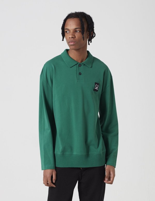 Fred Perry x Raf Simons Long Sleeve Shirt - Green | Garmentory