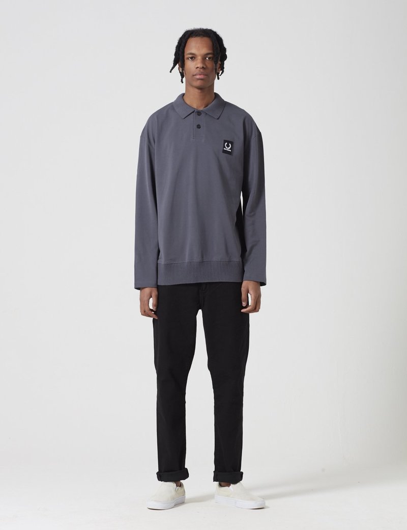 Fred Perry x Raf Simons Pique Shirt - Grey | Garmentory
