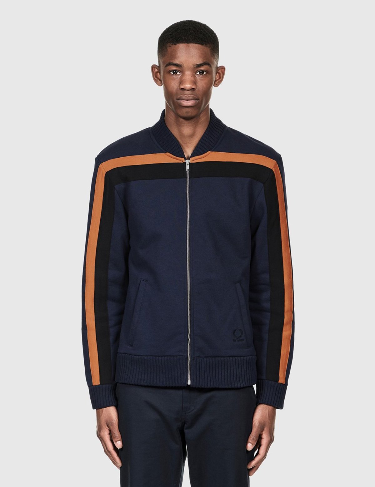 Fred Perry x Raf Simons Sweat Bomber Jacket Dark Navy Garmentory