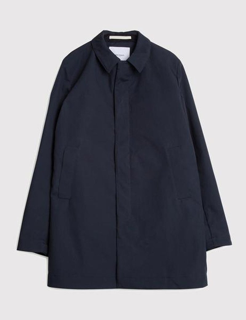 Norse Projects Thor Trench Coat (Cotton) - Dark Navy | Garmentory