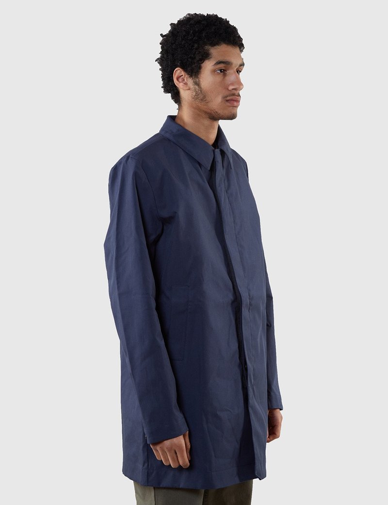Norse Projects Thor Trench Coat (Cotton) Dark Navy Garmentory