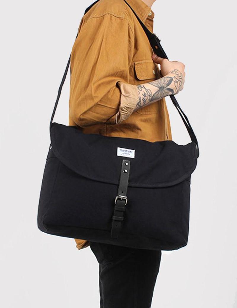 Sandqvist Jack Ground Messenger Bag Black Garmentory