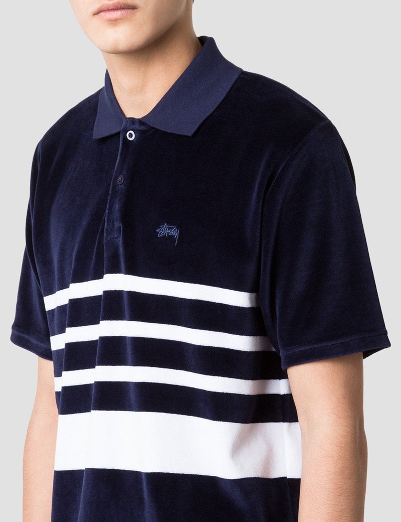 stussy cable ss polo Stussy Stussy orange S cable knit polo