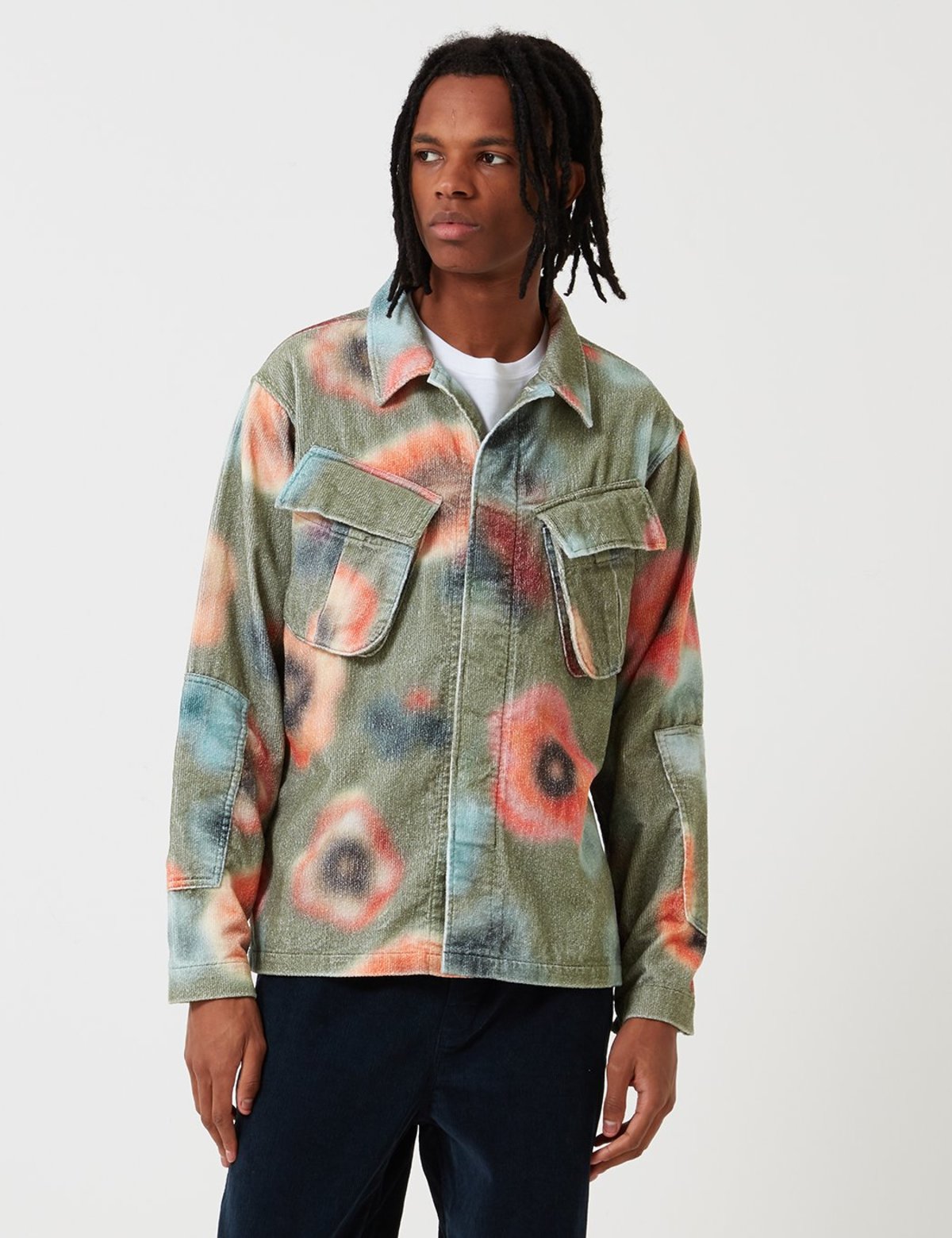 Stussy Velveteen Jungle Long Sleeve Shirt - Floral | Garmentory