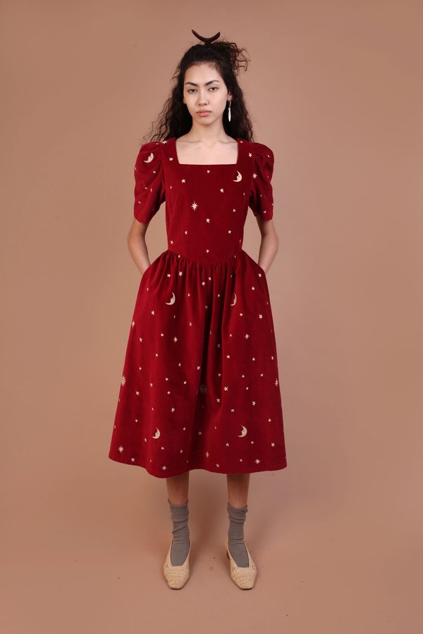 Meadows Caster Dress - Red Velvet