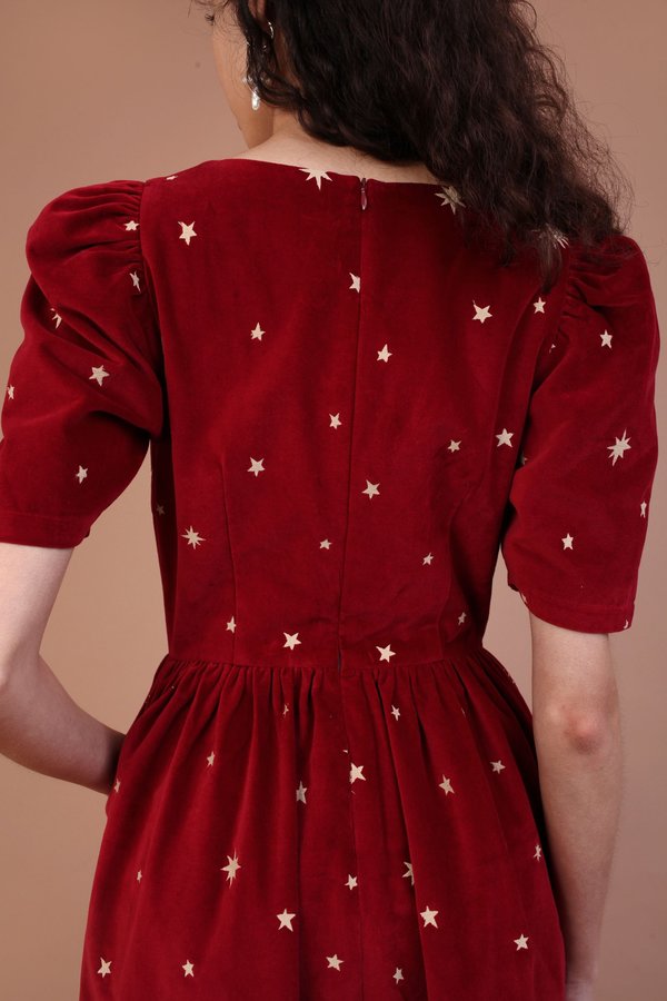 Meadows Caster Dress - Red Velvet