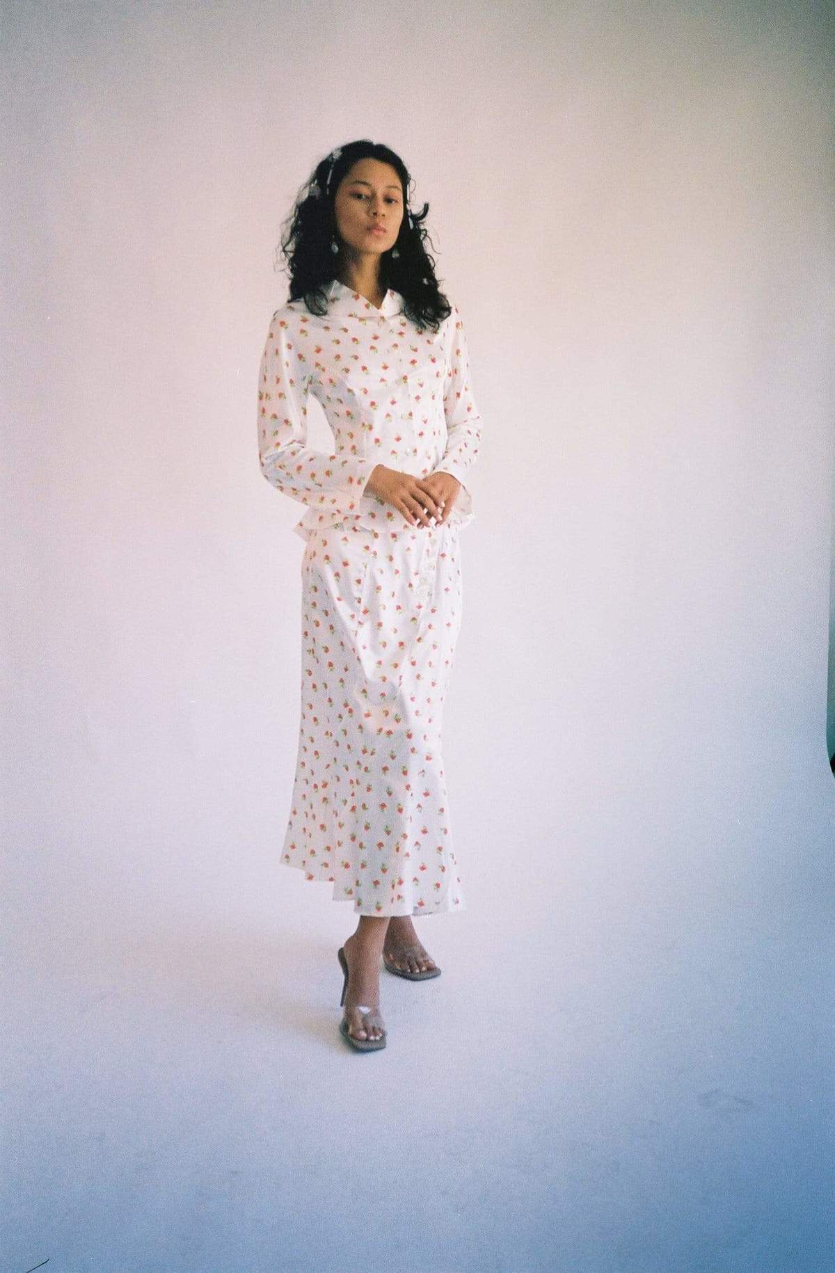 スカート yuhan wang Red Rose Skirt white Yuhan Wang Red Rose Skirt - WHITE | Garmentory