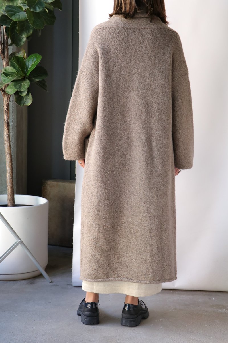 Lauren Manoogian Long Shawl Cardigan - Driftwood | Garmentory