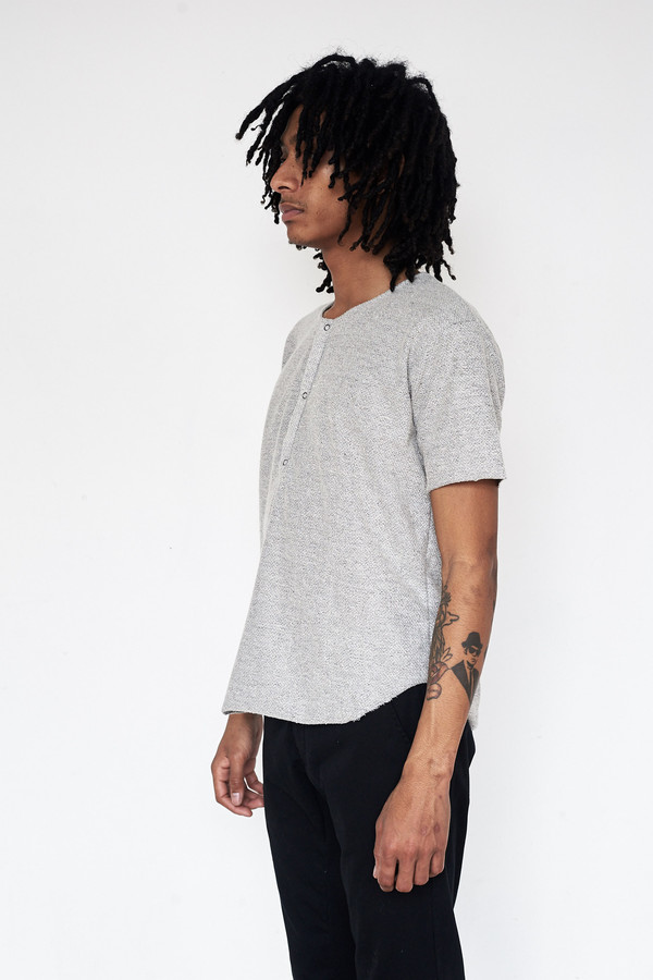 Assembly New York Cotton Reverse Terry Henley - Grey