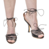 Y/project Lace-Up Stiletto Sandals - Black - Thumbnail 1