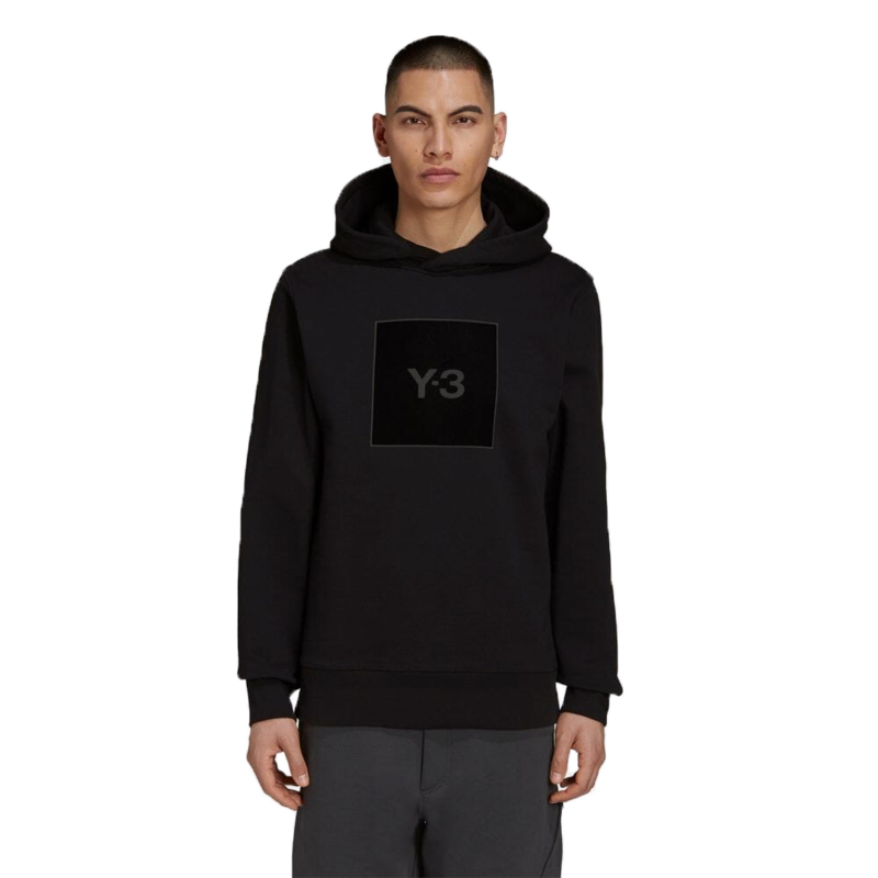 【Y-3】U SQUARE LABEL GRAPHIC HOODIE Y-3 Yohji Yamamoto U Square Label Graphic Sweatshirt in