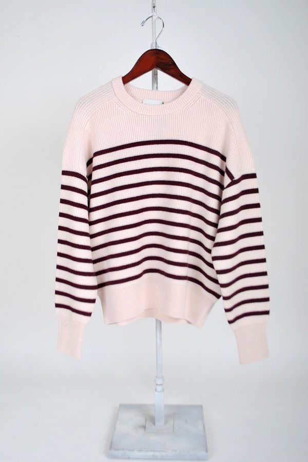 Forte Forte Striped Ribbed Merino Oversized Sweater - Avorio