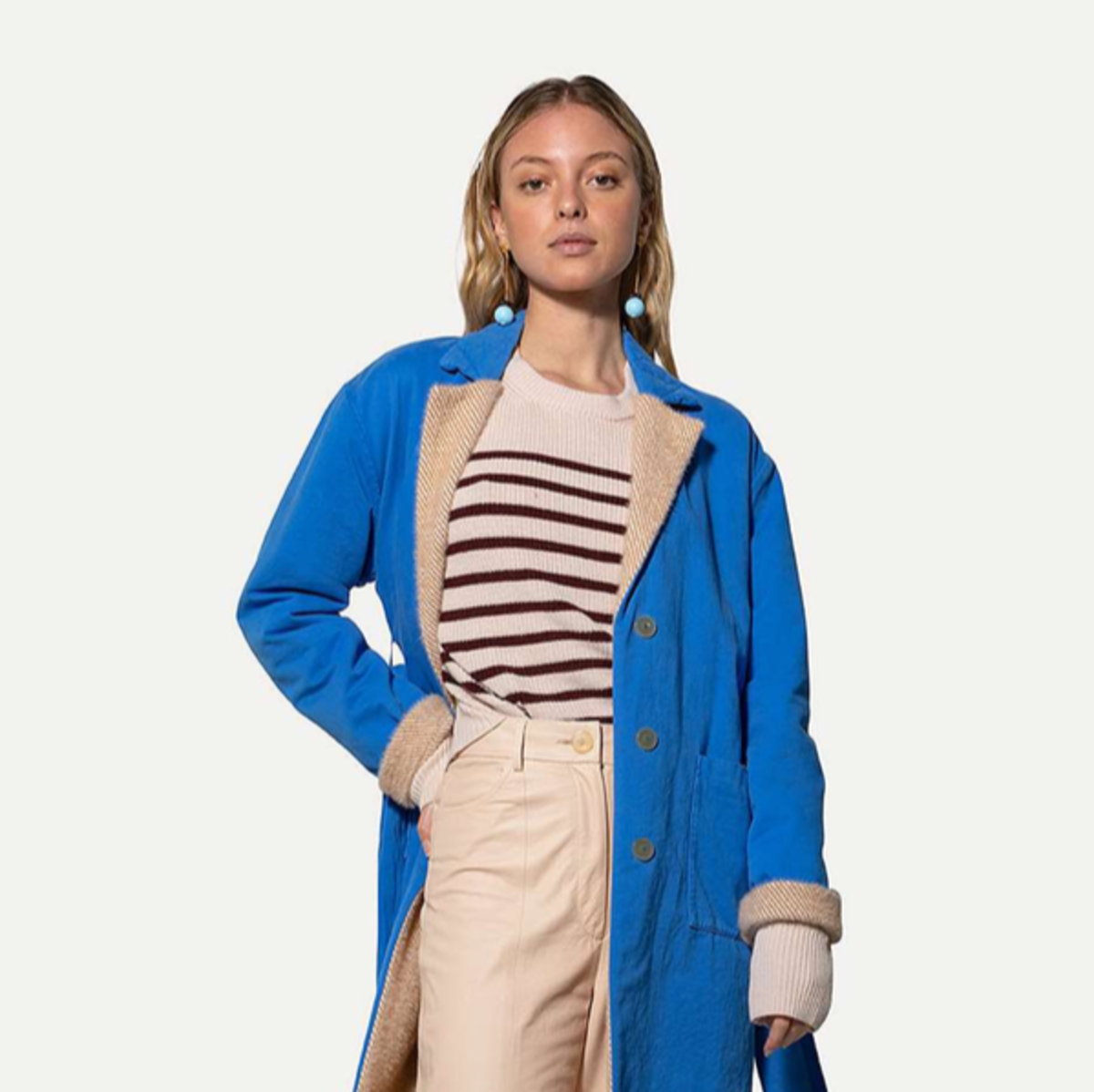 Forte Forte Striped Ribbed Merino Oversized Sweater - Avorio - Image 5 of 5