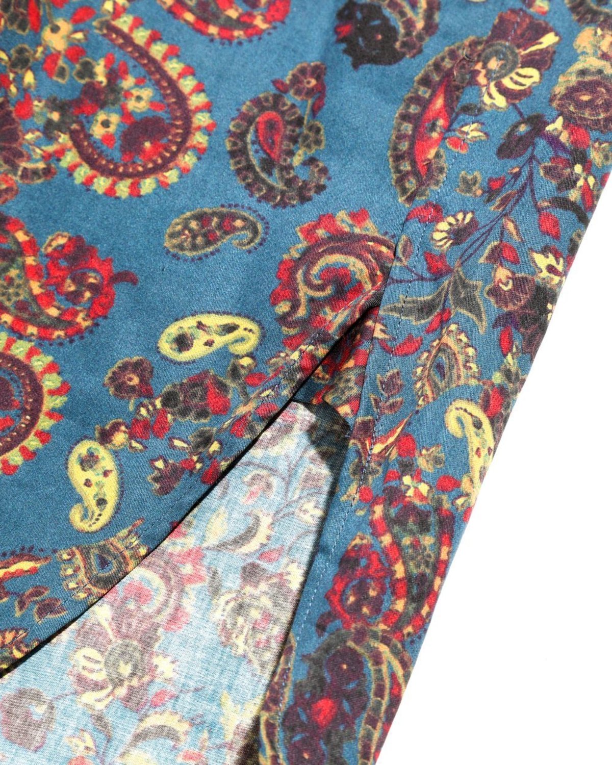Needles Cotton Sateen Pinhole EDW Shirt - Paisley Pattern/Blue
