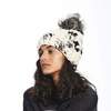 mischa lampet - light floral beanie pomster + silver fox xl pom - Thumbnail 2