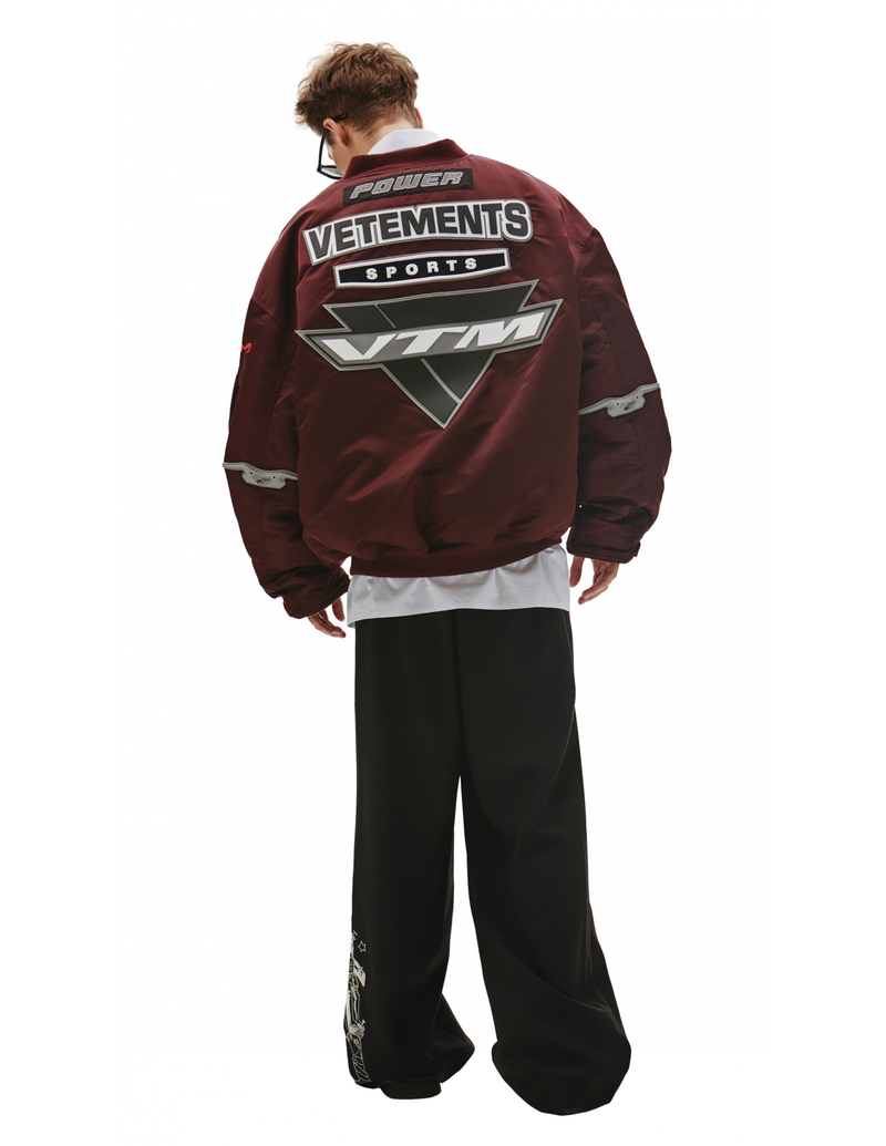 Vetements x Alpha Industries Racing Logo Reversible Bomber