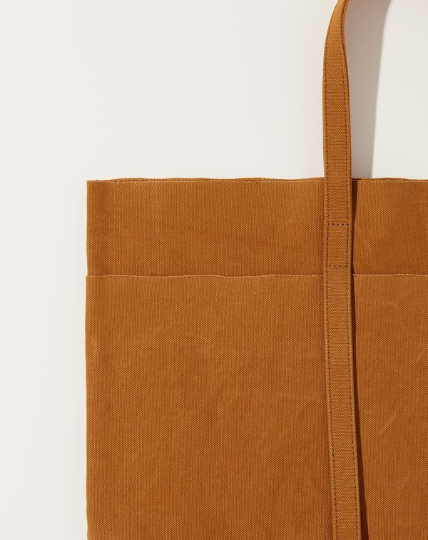 Washed Canvas 6 Pocket Tote in Mustard