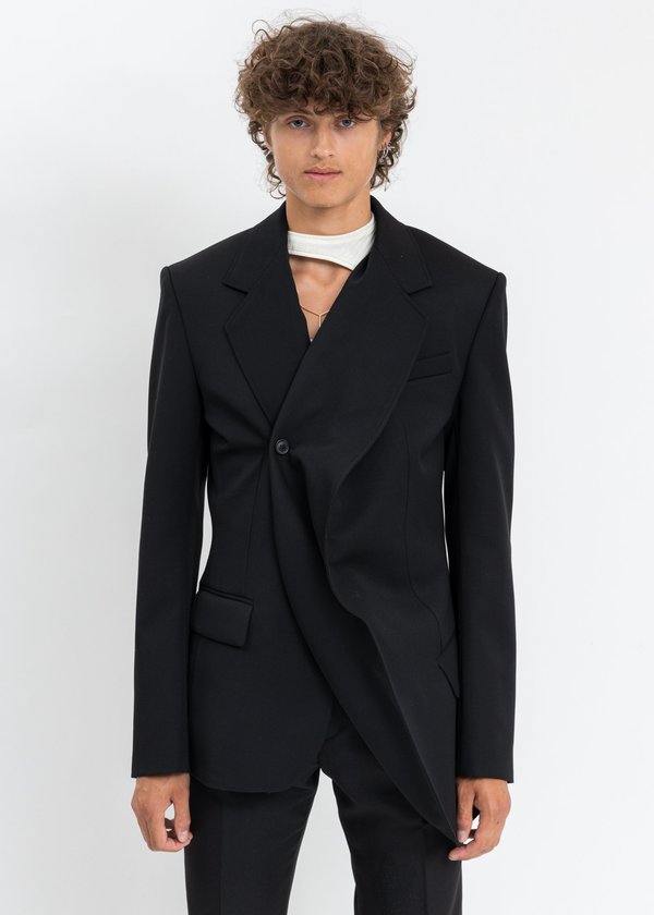 Y/project Classic Twisted Lapel Blazer - black | Garmentory Y/project Classic Twisted Lapel Blazer - black | Garmentory