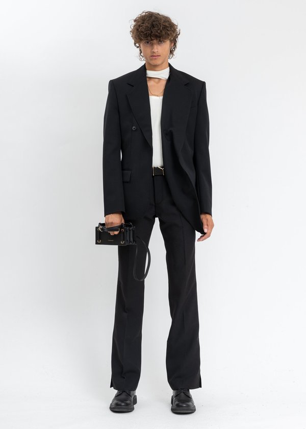 Y/project Classic Twisted Lapel Blazer - black | Garmentory