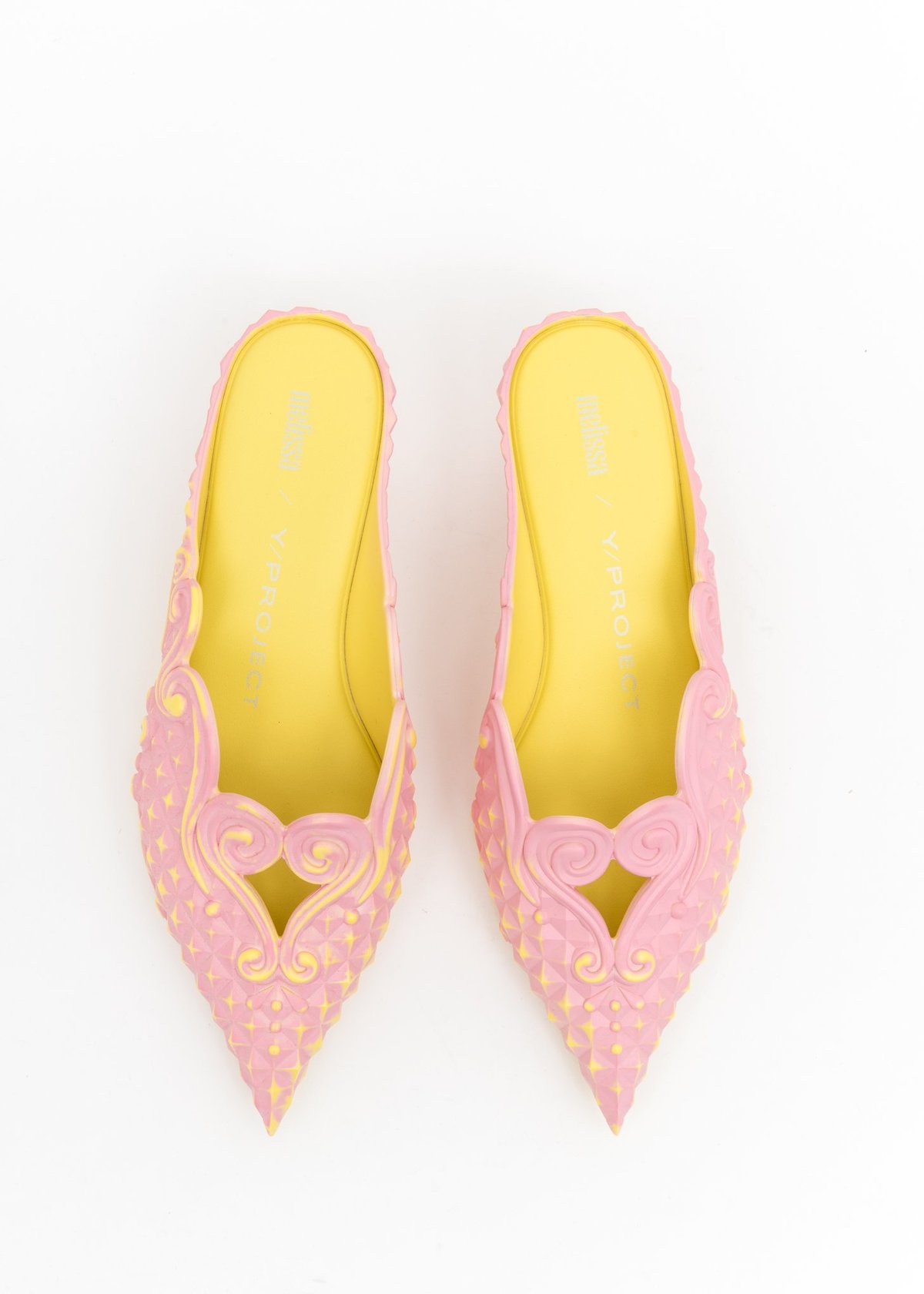 Y/project Melissa Edition Jelly Point Mules - Pink/Yellow | Garmentory