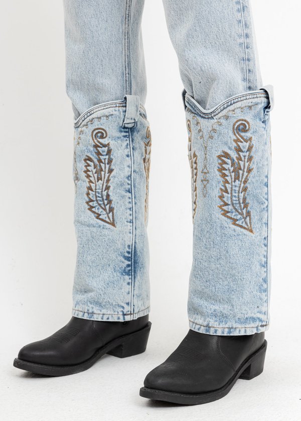 Y/project Cowboy Cuff Jeans - Ice Blue | Garmentory