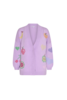 Olivia Rubin Flora Fruit Cross Stitch Cardigan - Lilac - Thumbnail 4