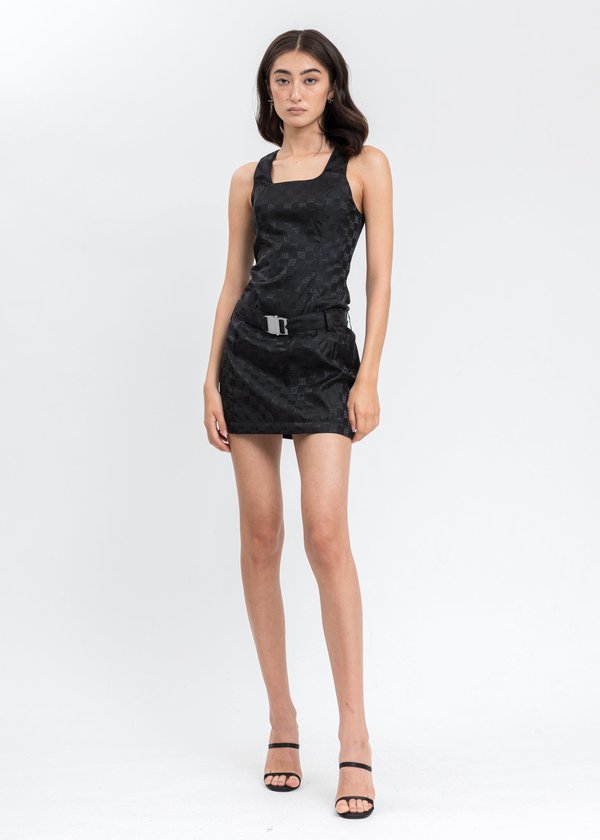 MISBHV Nylon Jacquard Mini Dress - Black | Garmentory