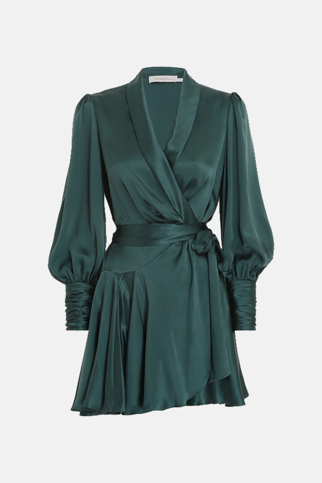 zimmermann silk drape dress jade Zimmermann Silk Drape Dress