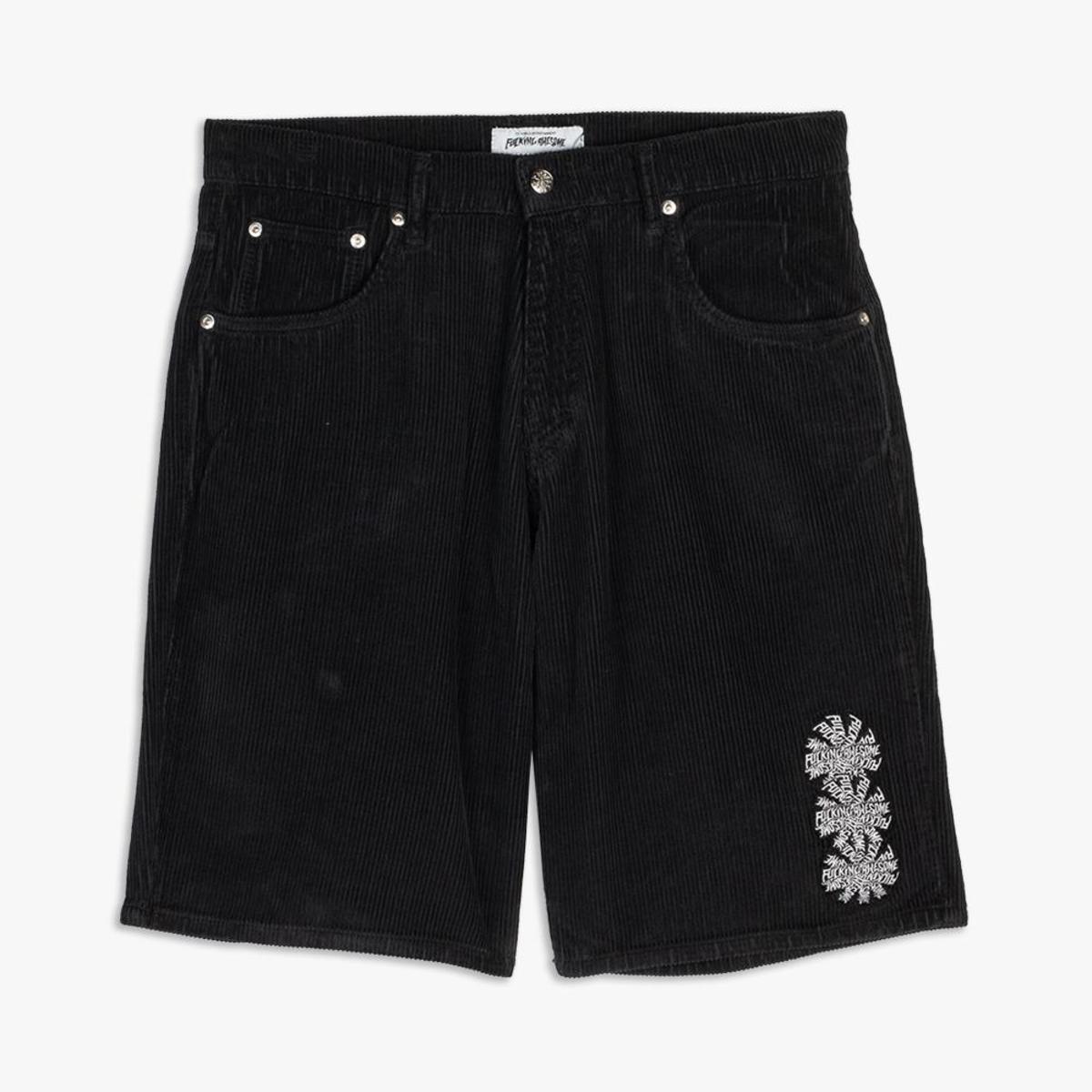 Fucking Awesome Three Spiral Corduroy Short - black | Garmentory