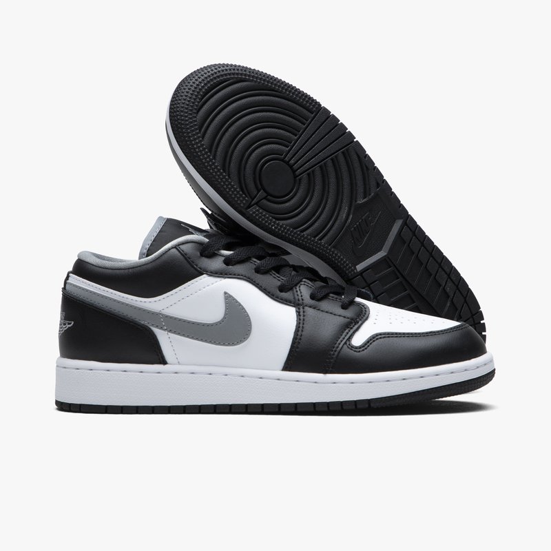 air jordan 1 low black white particle grey