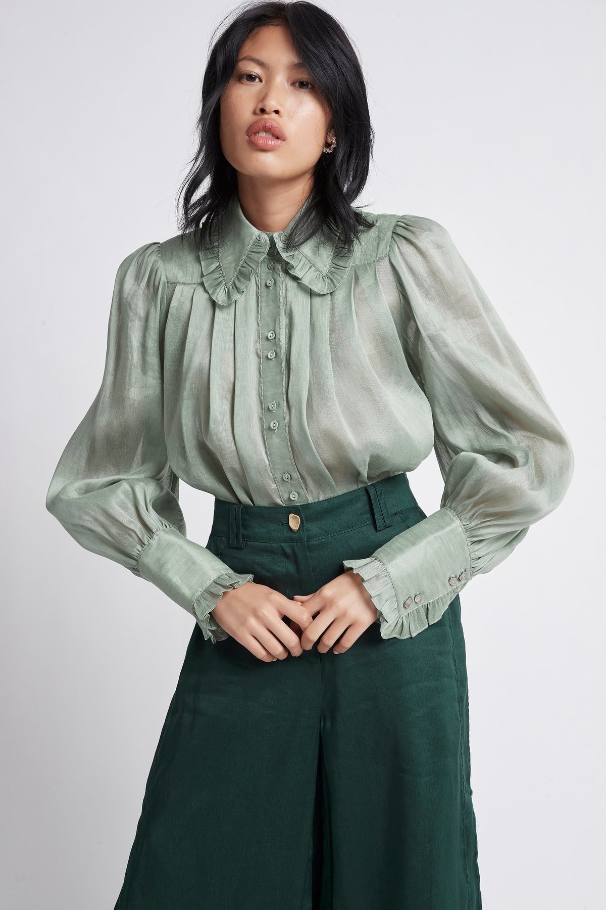 Aje Idealist Shirt - Dusty Sage - Image 2 of 5