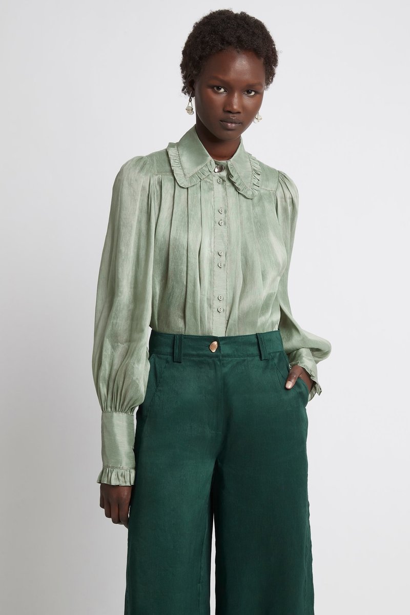 Aje Idealist Shirt - Dusty Sage