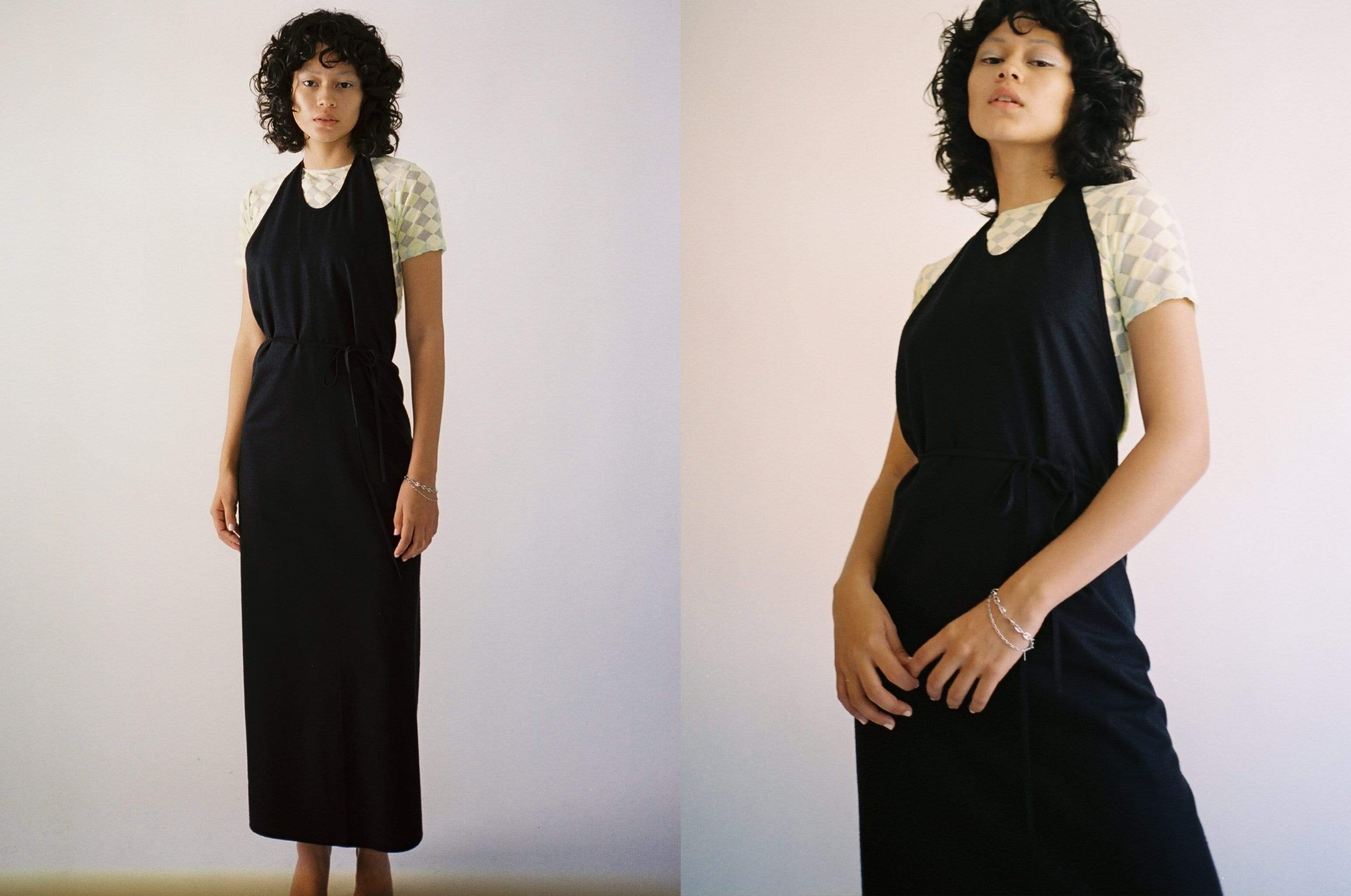 Baserange Raw Silk Apron Dress | Garmentory