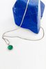 Legier Malachite Pendant Necklace - Silver - Thumbnail 1
