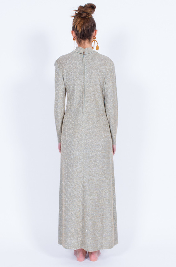 glitter 70's dress vintage 70s sequin maxi dress by Malcolm Starr