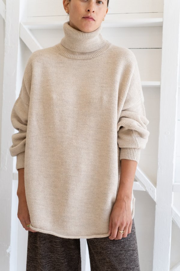 Lauren Manoogian DOVETAIL TURTLENECK - ECRU | Garmentory