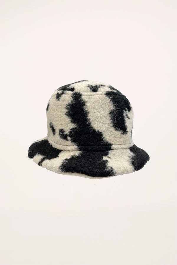 Anna Sui Faux Cowhide Hat - Black Multi 