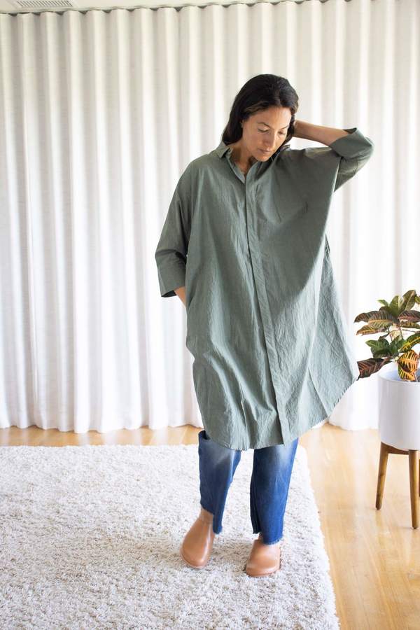 L'Or Volume Shirt Dress khaki L´or ロル Volume Shirt Dress カーキ